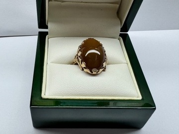 Złoty pierścionek z kamieniem p583/14K w6,62g r.16