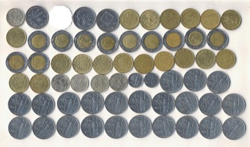 Zestaw 130 szt monet   od 1951 r
