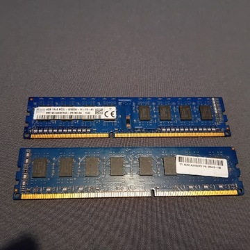 Pamięć ram 2x 4gb Hynix 1600MHz ddr3 