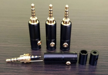 wtyk micro jack (2,5mm) 4 PIN Valab black