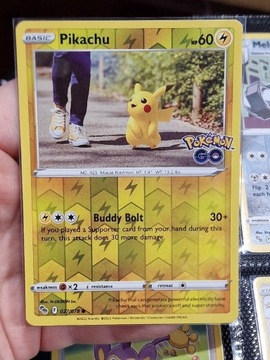 KARTA Pokemon GO Pikachu (PGO 027) Reverse Holo 