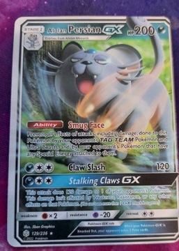 Alolan Persian GX karty Pokemon 