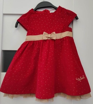 czerwona sukienka z tiulem Cool Club 74 cm 