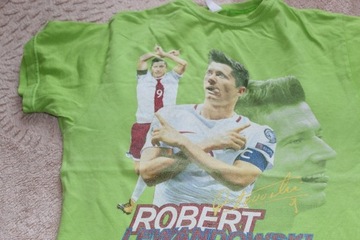 zielona bluzka t-shirt  r 140 LEWANDOWSKI 