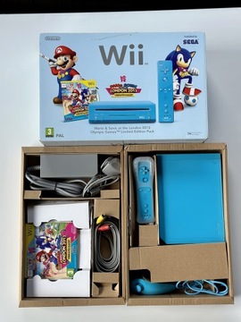 NINTENDO Wii LIMITED BLUE / IDEAŁ / KOMPLET BOX