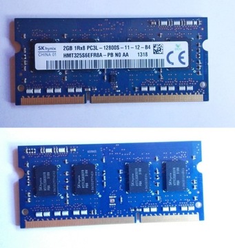 Pamięć 2GB 12800S 11-12-B4 1Rx8 DDR3L PC3L