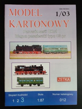 Zetka 012 - parowóz serii OKo1, wagon typu C3 pr