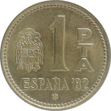 Hiszpania 1 peseta 1982, KM#816