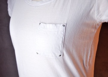 Biała bluzka t-shirt bawełna dżety XS S