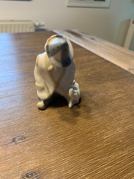 Porcelanowa figurka Klaun i pies. Połonne