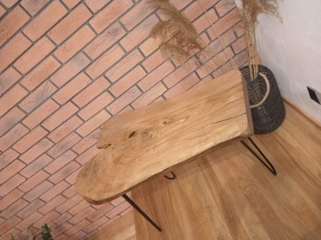 Drewniany Stolik Kawowy Jesion 80cmx35/50cm *NOWY*