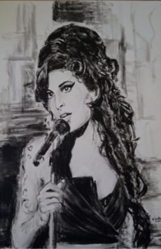 Amy Winehouse .Obraz malowany na płótnie