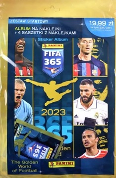 ZESTAW STARTOWY Z NAKLEJKAMI FIFA 365 2023 PANINI 