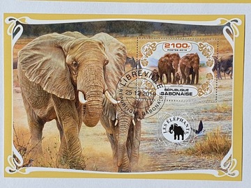 (781) blok słonie 