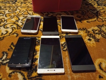 Telefony komórkowe, 6 sztuk, Samsung, Sony itp
