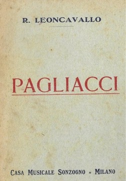 R Leoncavallo Pagliacci MusicaleSonzognoMilano1930