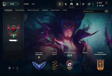 Konto League of Legends Diamond 2 EUNE 80% wr