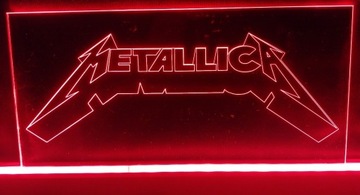 Metallica Lampka led napis