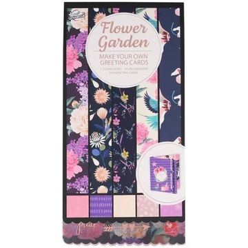 Blok papierowy z naklejkami - Flower Garden