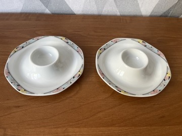 Talerzyki Na Jajka Jajeczniki 2 szt Porcelana