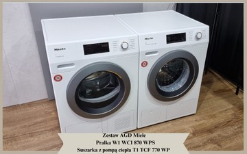 Zestaw AGD Miele. Pralka W1 WCI 870 + suszarka T1 