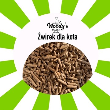 Żwirek drewniany PELLET dla kota zapach sosny 5kg