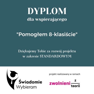 Cegiełka 25 zł dla projektu Świadomie Wybieram