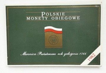 zestaw rocznikowy monet 1982 STEMPEL ZWYKŁY