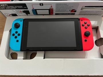 Nintendo Switch Red-Blue V2 - JAK NOWY - komplet