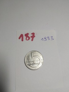 Moneta Czechy 5 koron 1993-2023