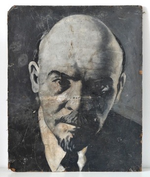 Obraz portret Włodzimierz Iljicz Lenin 64x80cm PRL