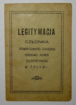 Związek Hodowli Konia Szlachetnego Żółkiew 1939