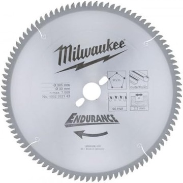 Milwaukee tarcza do ukośnicy 305x30 96HW aluminium