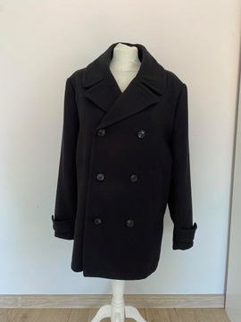 Czarny płaszcz męski H&M Rozmiar L(50-52)
