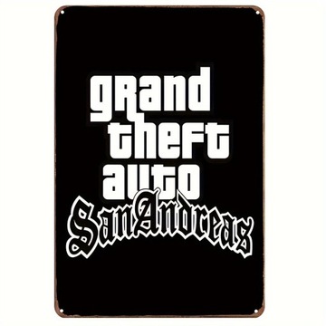 Tabliczka poster GTA SAN ANDREAS gra rockstar