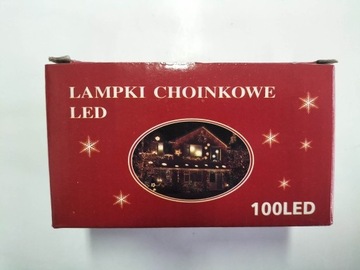 Lampki choinkowe 100LED  (białe ciepłe)