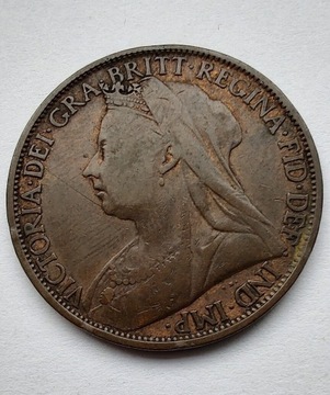 ANGLIA 1 Pence 1896 ŁADNA