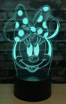 Lampka nocna figurka 3D Minnie Mouse myszka mini