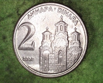 Jugosławia - 2 dinary  2002