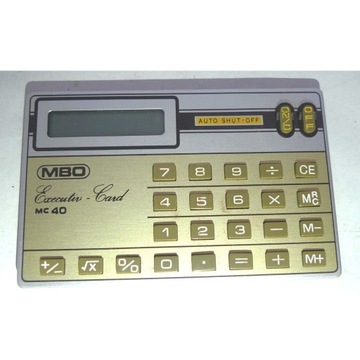 Vintage kalkulator MBO Executiv-Card MC 40