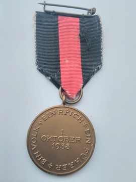 III Rzesza medal za Sudety 1938, oryginał 