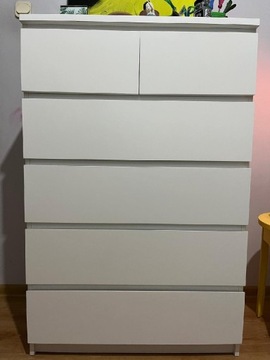 Komoda MALM Ikea 80x123 biała 