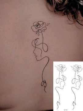 Wodoodporny Tymczasowy Tatuaż z Motywem Rózy