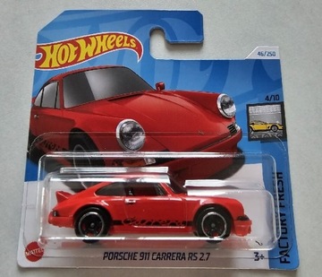 hot wheels porsche 911 carrera rs 2 7 red