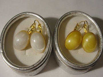 Kolczyki klasyczne perły lata 60 Prezent dla Pani