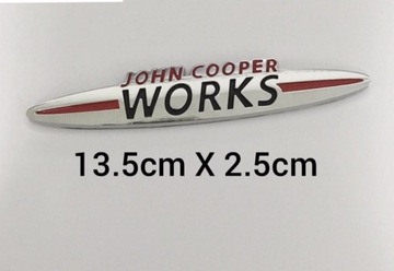 Mini JCW Emblemat John Cooper Works Naklejka Chrom