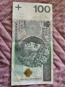 Banknot radarowy 100zł rok 2012 seria DM 8091908