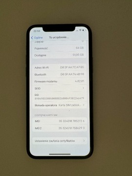 Płyta główna Apple iPhone 64GB blokada simlock