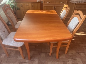 Solidny stół + 6 krzeseł