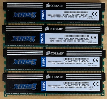 Pamięć RAM 16GB (4x4GB) Corsair XMS3